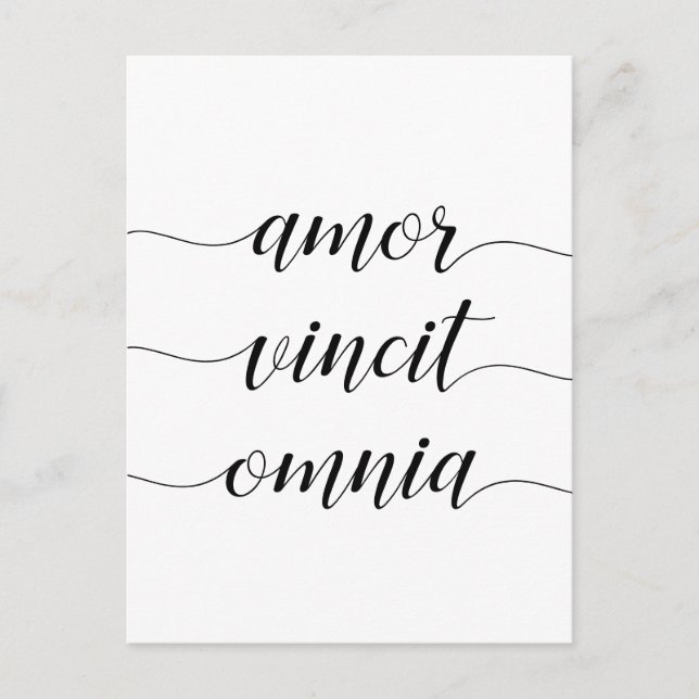 Carte Postale Amor vincit omnia inspiration (Devant)