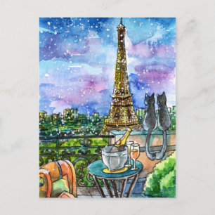 Carte Postale Amour à Paris