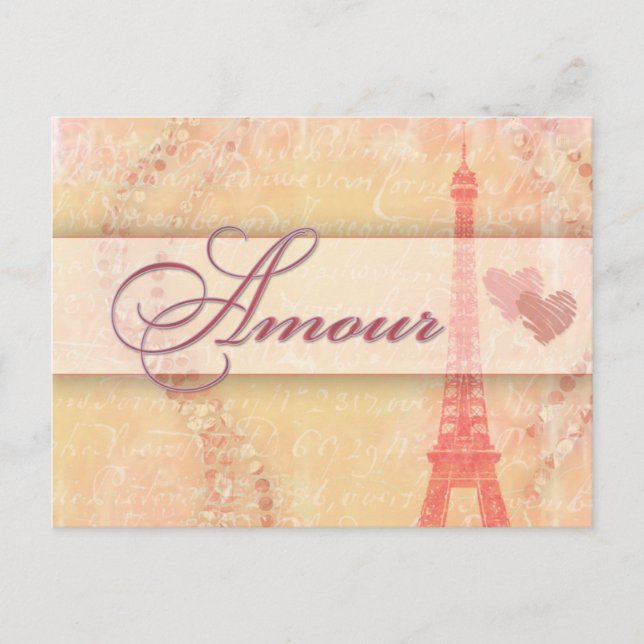 Carte Postale Amour à Paris (Devant)