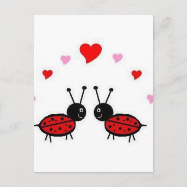 Carte Postale Amour Bug (Devant)