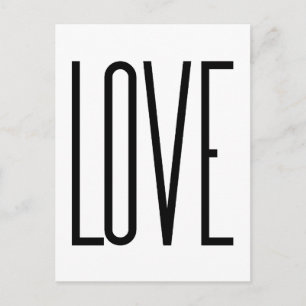 Carte Postale Amour cool - Conception graphique minimaliste