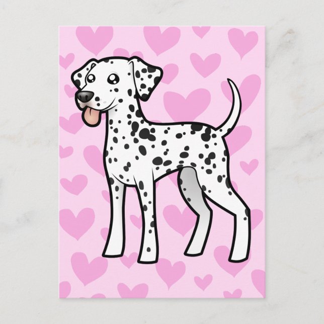 Carte Postale Amour dalmate (Devant)