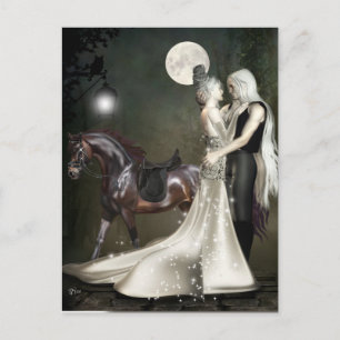 Carte Postale Amour Danser Un Fantôme Couple Halloween
