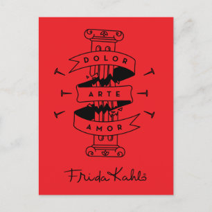 Carte Postale Amour d'art de douleur de Frida Kahlo
