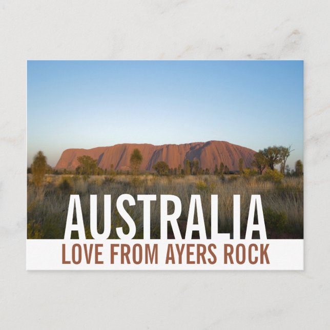 Carte Postale Amour De Australie Ayers Rock Uluru (Devant)