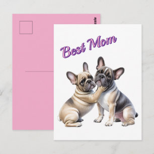 Carte Postale Amour de Bouledogue français