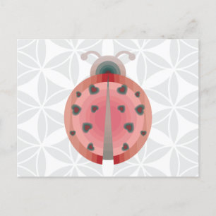 Carte Postale amour de coccinelle