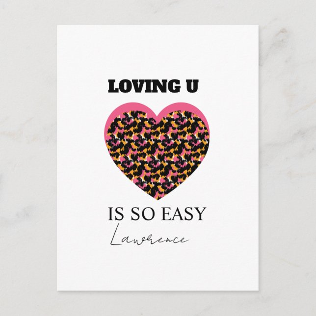 Carte Postale Amour de cœur mignon à distance de prison (Devant)