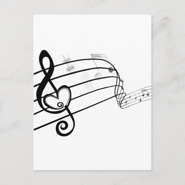 Carte Postale Amour de la musique (Devant)