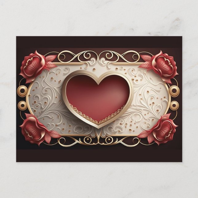 Carte Postale Amour de la Saint-Valentin d'anniversaire (Devant)