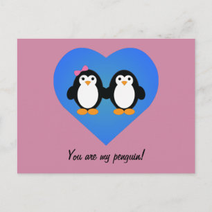 Carte Postale Amour de pingouin