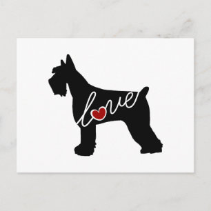 Carte Postale Amour de Schnauzer  / Schnauzer géant