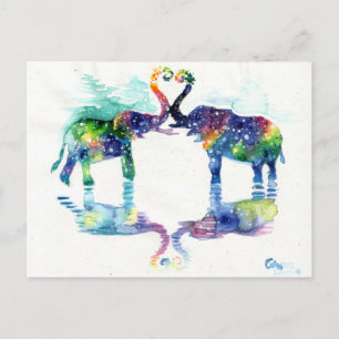 Carte Postale Amour d'éléphant