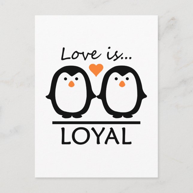 Carte Postale Amour des pingouins (Devant)
