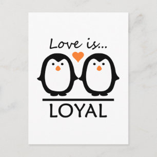 Carte Postale Amour des pingouins