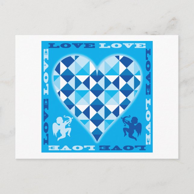 Carte Postale Amour (Diamant Bleu) (Devant)