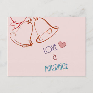 Carte Postale Amour et mariage