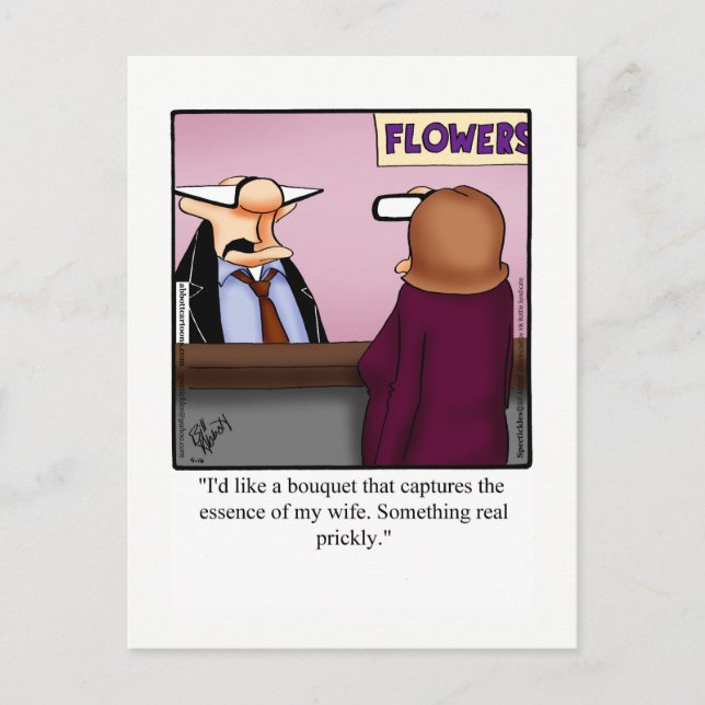Carte postale Amour et mariage amusant Humour (Devant)