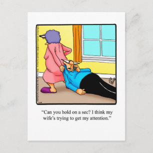 Carte postale Amour et mariage amusant Humour
