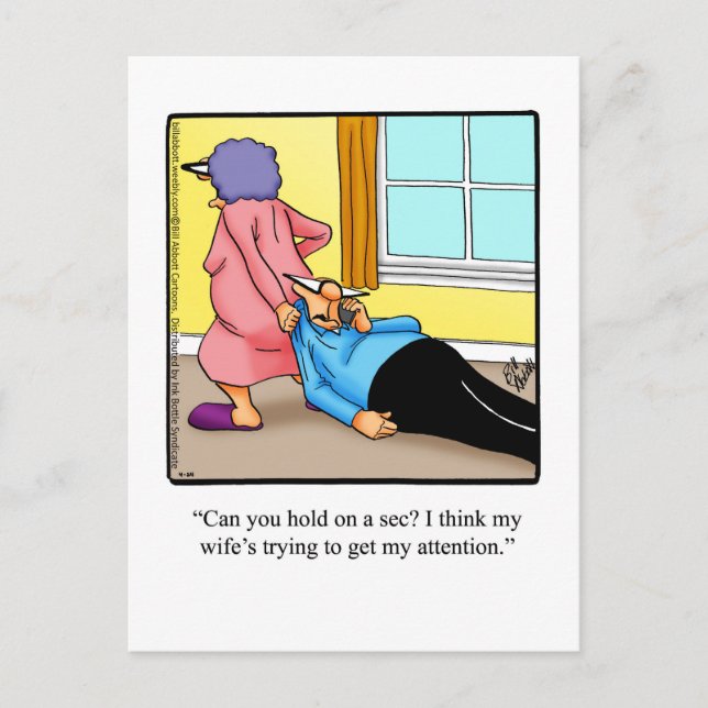 Carte postale Amour et mariage amusant Humour (Devant)