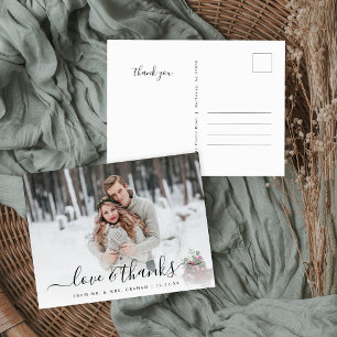 Carte Postale Amour et Merci Mariage Photo Overlay