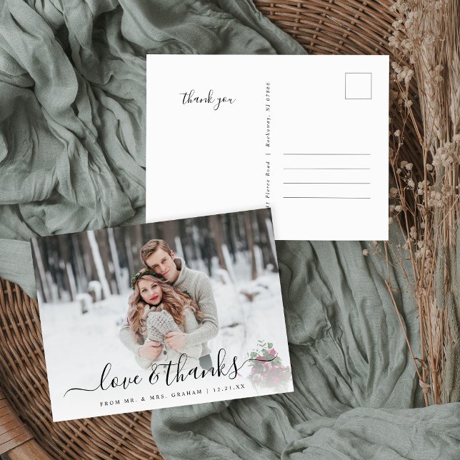 Carte Postale Amour et Merci Mariage Photo Overlay (Créateur téléchargé)