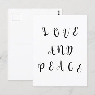 Carte Postale Amour Et Paix