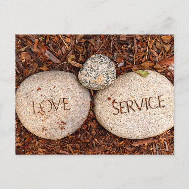 Carte Postale Amour et service - Pierres spirituelles religieuse (Devant)