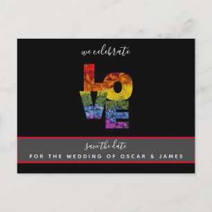 Carte Postale Amour Fleurs Mariage du même sexe Enregistrer la d