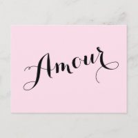 Amour Français Aimer Rose et Noir Chic Parisien