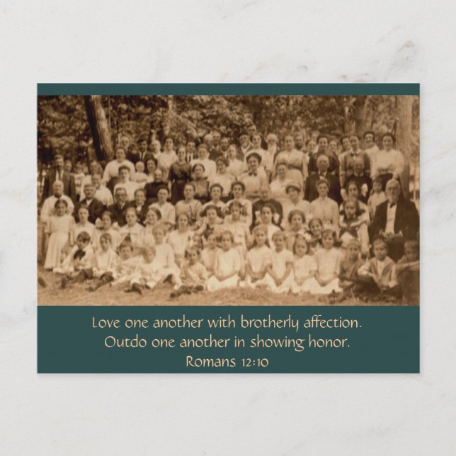 Carte Postale Amour fraternel : Country Church Revival vers 1900 (Devant)