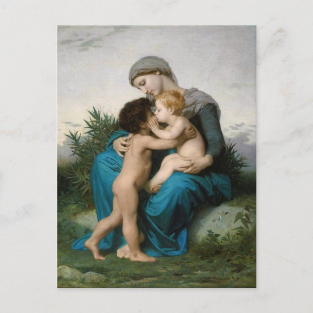 Carte Postale Amour fraternel par William-Adolphe Bouguereau (Devant)