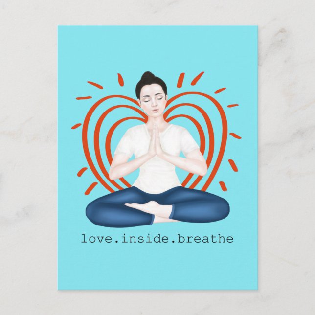 Carte Postale amour. Intérieur. respirer (Devant)