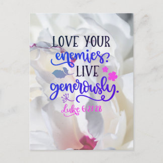Carte Postale Amour Live généreusement