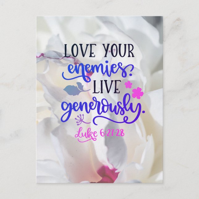 Carte Postale Amour Live généreusement (Devant)