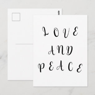 Carte Postale Amour Mignon Et Paix