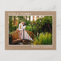 Amour Moderne Merci Photo de Mariage Encadrée Kraf