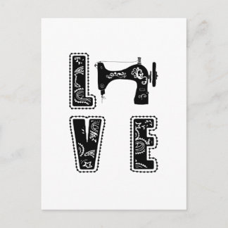 Carte Postale amour pour la couture