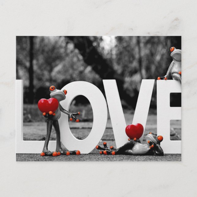 Carte Postale amour pour la grenouille (Devant)