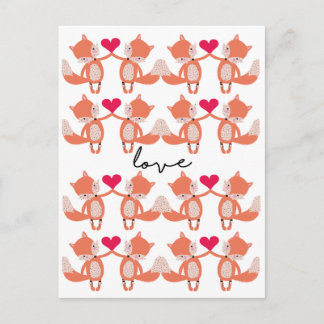 Carte Postale amour renard