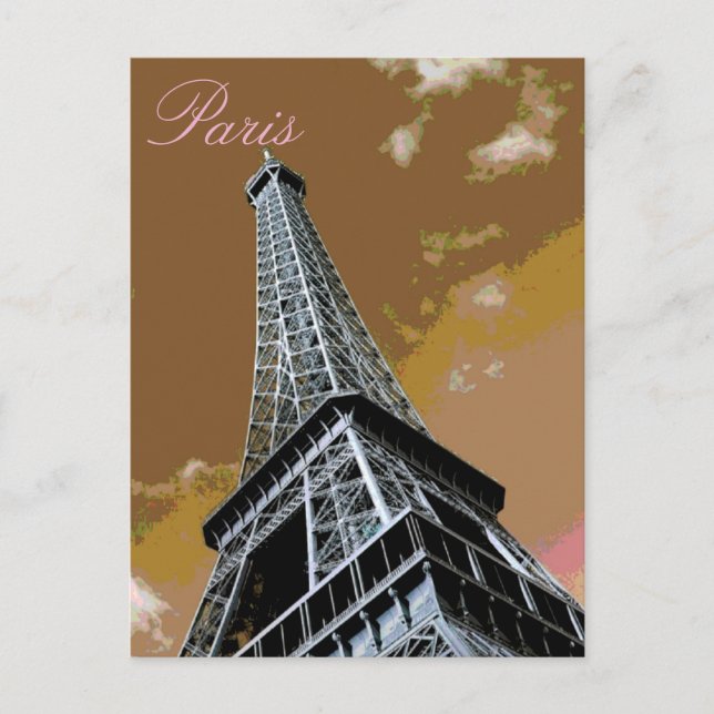 Carte Postale Amour & Romance Ville de Paris Tour Eiffel France (Devant)