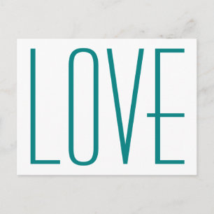 Carte Postale Amour sarcelle