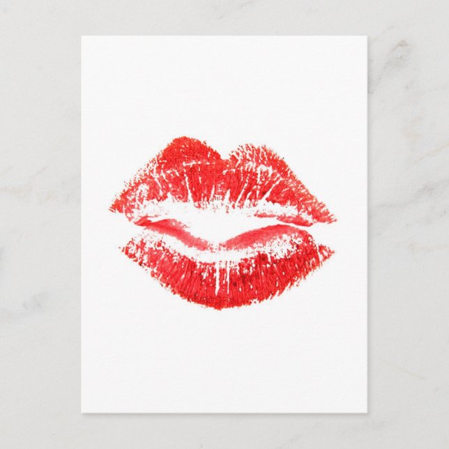 Carte Postale Amour, Smooches, Baisers, Lèvres (Devant)