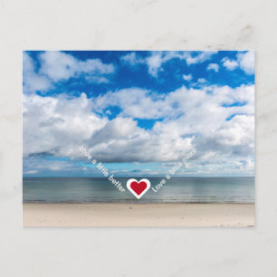 Carte Postale Amour un peu mieux / plus Heart Recovery Slogan