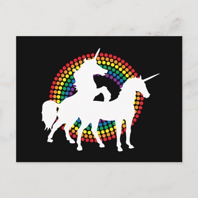 CARTE POSTALE AMOUR UNICORN (Devant)