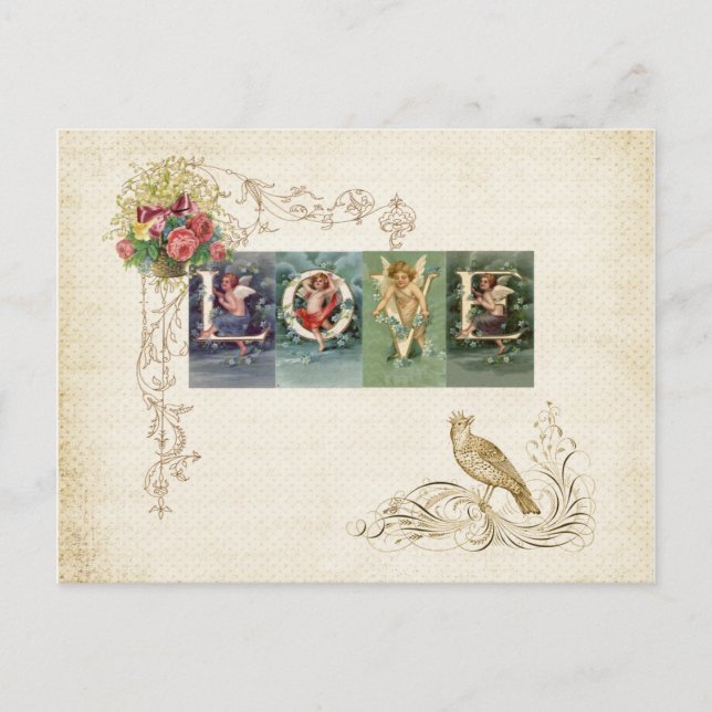 Carte Postale Amour victorien vintage (Devant)