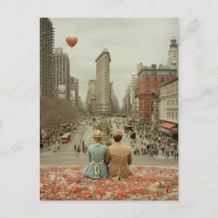 Carte Postale Amour Vintage à New York