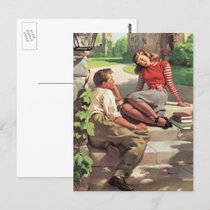 Carte Postale Amour vintage et romance, Épouses du lycée