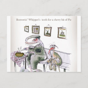 Carte Postale amour yorkshire emprunt whippets dents