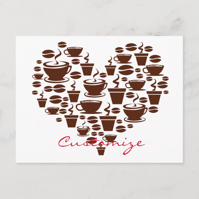 Carte Postale Amoureux de café Heart Thunder_Cove (Devant)